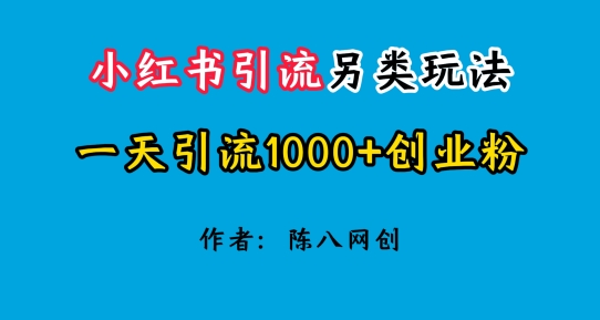 2024小红书引流另类玩法，一天引流1000+创业粉